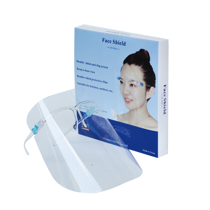 ถอดเปลี่ยนได้ Anti Fog Clear Face Splash Glasses Face Guard PET Face Shield สำหรับทำอาหาร