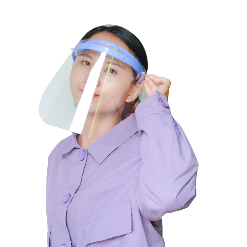 0.25mm Anti Splash Reusable Dental Visor Clear Adjustable Face Shield สำหรับขาย